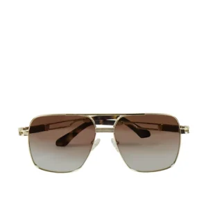 Brown Aviator Sunglasses